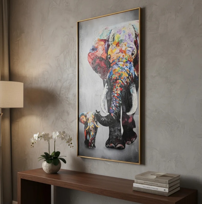 1065E CUADRO PINTURA DIAMANTE 5D ELEFANTES (14)