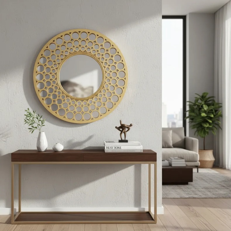 105 ESPEJO CIRCULOS DORADO 60X60 CM (9)