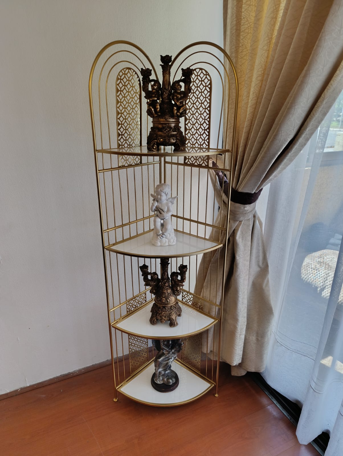 1035 REPISA ESTANTE ESQUINERO METAL DORADO ARABIAN 155X50X30 (3)