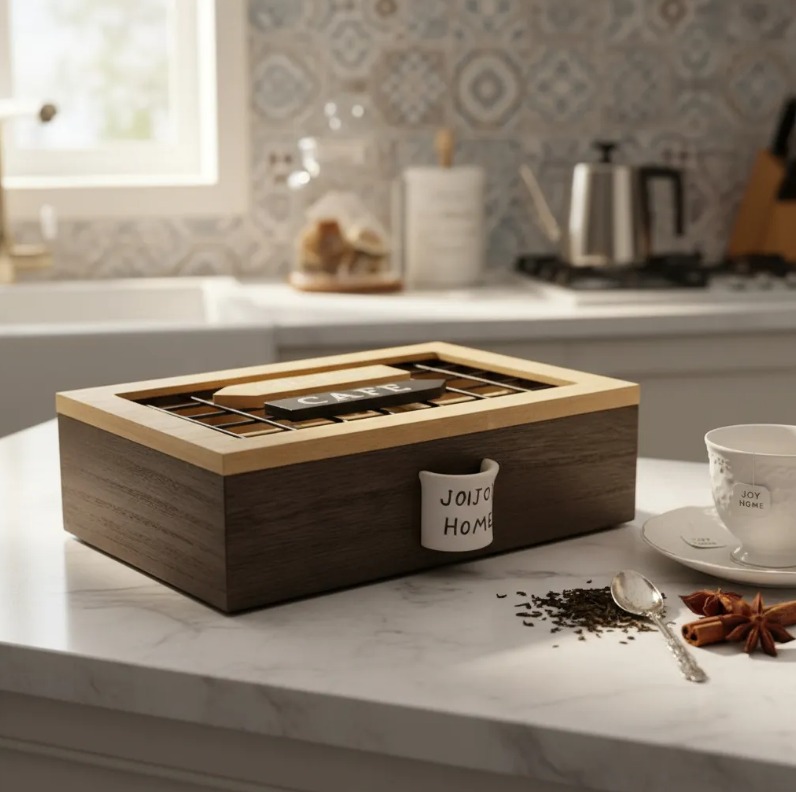 129 CAJA MADERA COFFE TIME PARA SOBRES DE TE 23X16 CM (8)