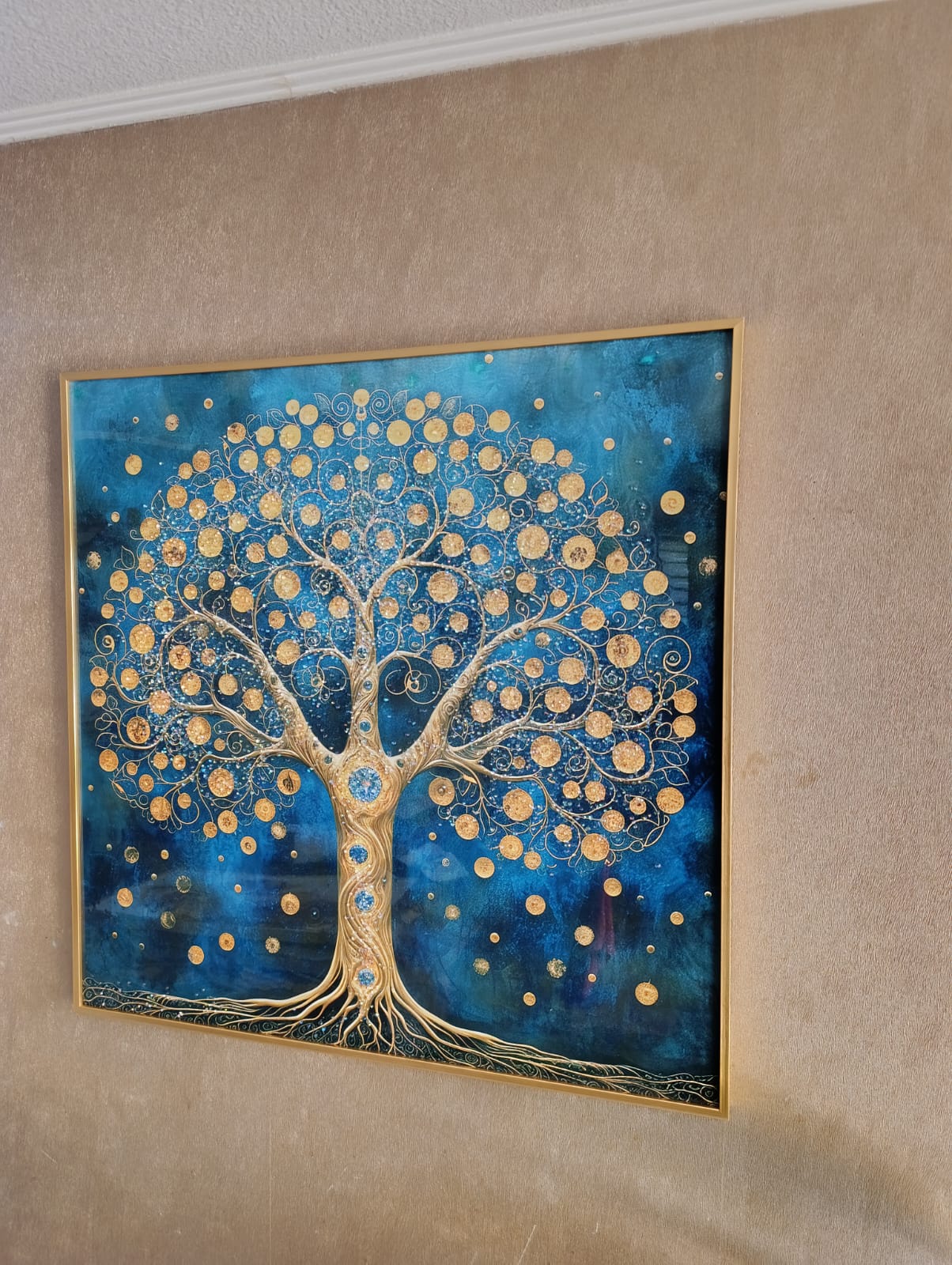 383 CUADRO ARBOL DE LA VIDA MULTICOLOR PINTURA DIAMANTE 80X80X3 CM (4)
