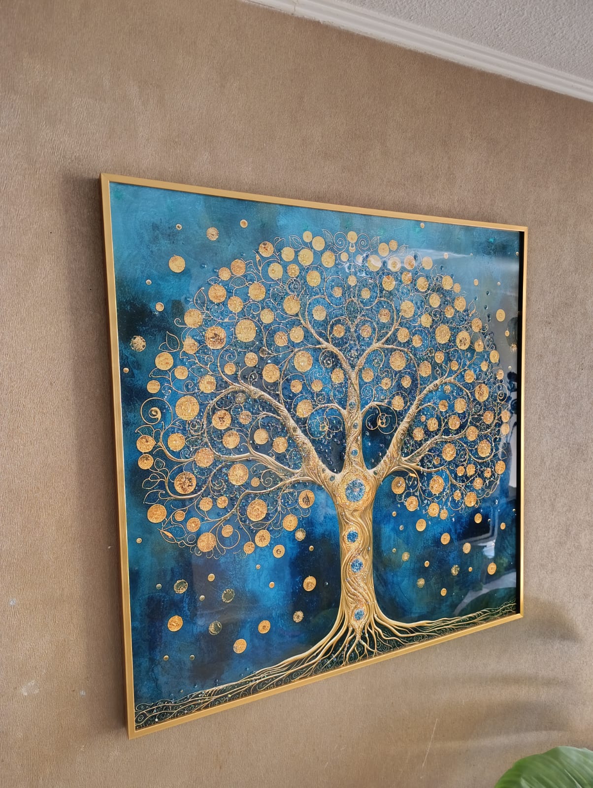 383 CUADRO ARBOL DE LA VIDA MULTICOLOR PINTURA DIAMANTE 80X80X3 CM (5)