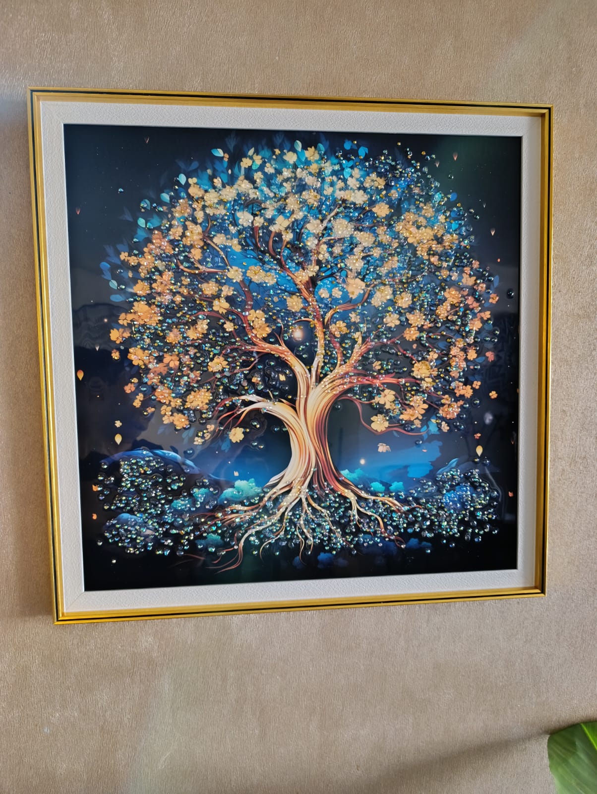 1551 CUADRO ARBOL DE LA VIDA MULTICOLOR PINTURA DIAMANTE 60X60X3 CM (1)