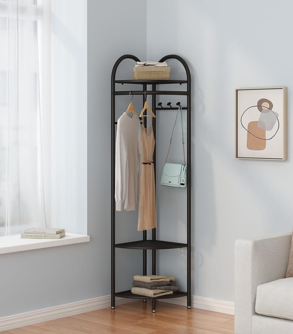 4233 PERCHERO ESQUINERO MULTIFUNCIONAL METAL NEGRO 175 CM (6)